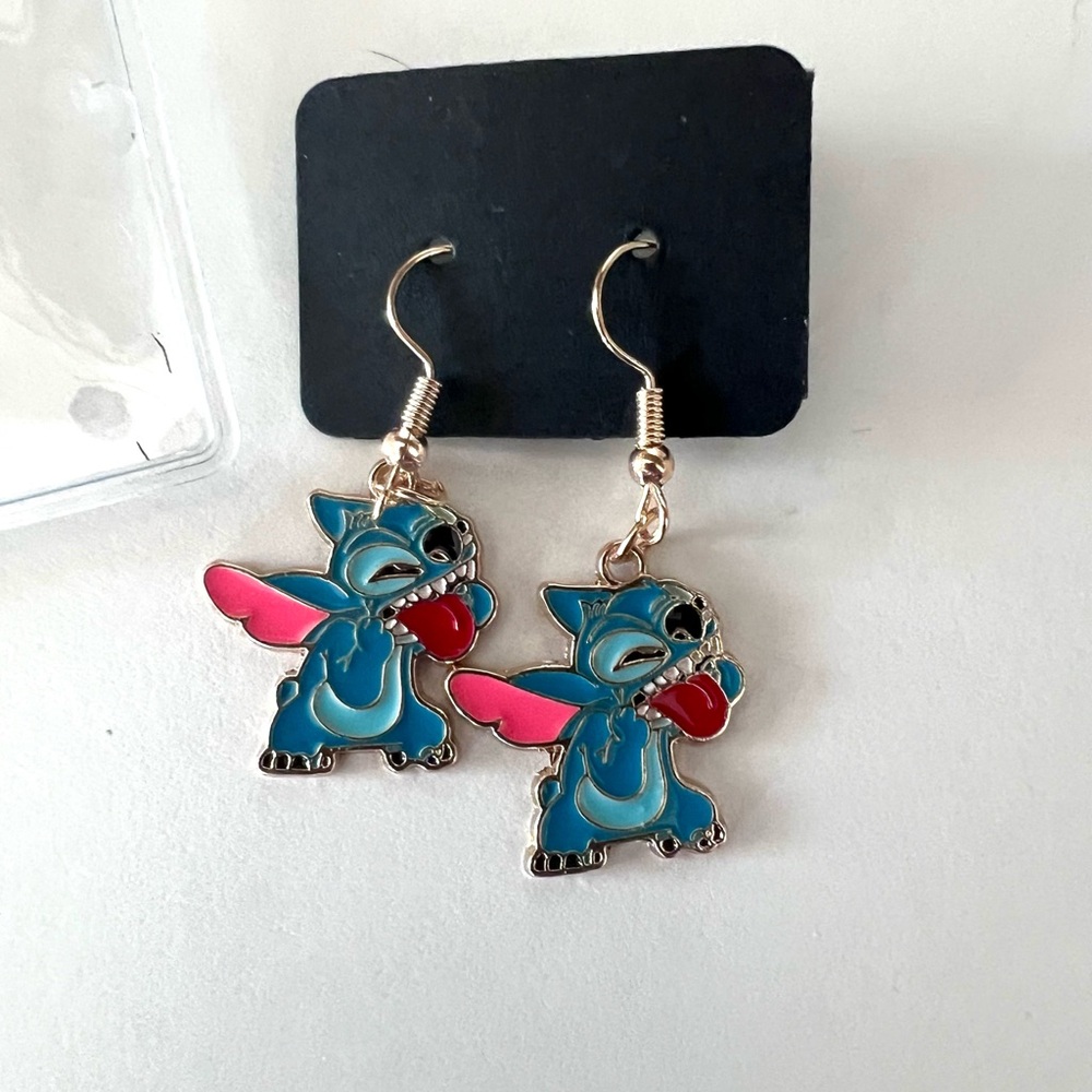 DISNEY Baby STITCH Dangle Earrings NWT